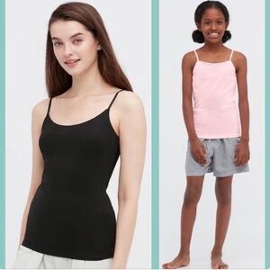 🎁Like New Kids-Girls Uniqulo AIRism Black lightly padded Camisole- 9-10